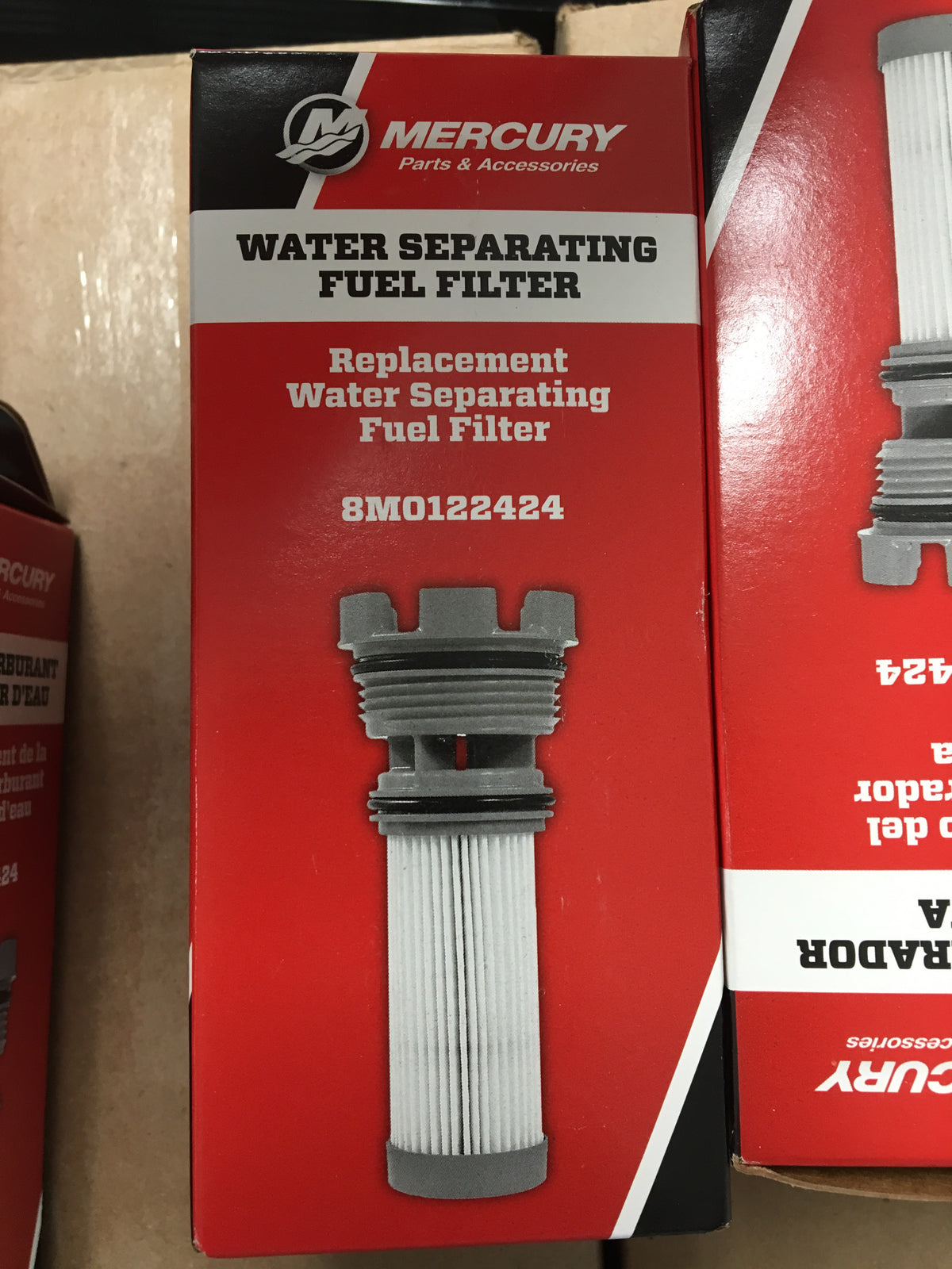 * 8M0122424 Mercury Marine Outboard Red Top Fuel Filter Mercury/ 185H -Modern Boat Sales & Service