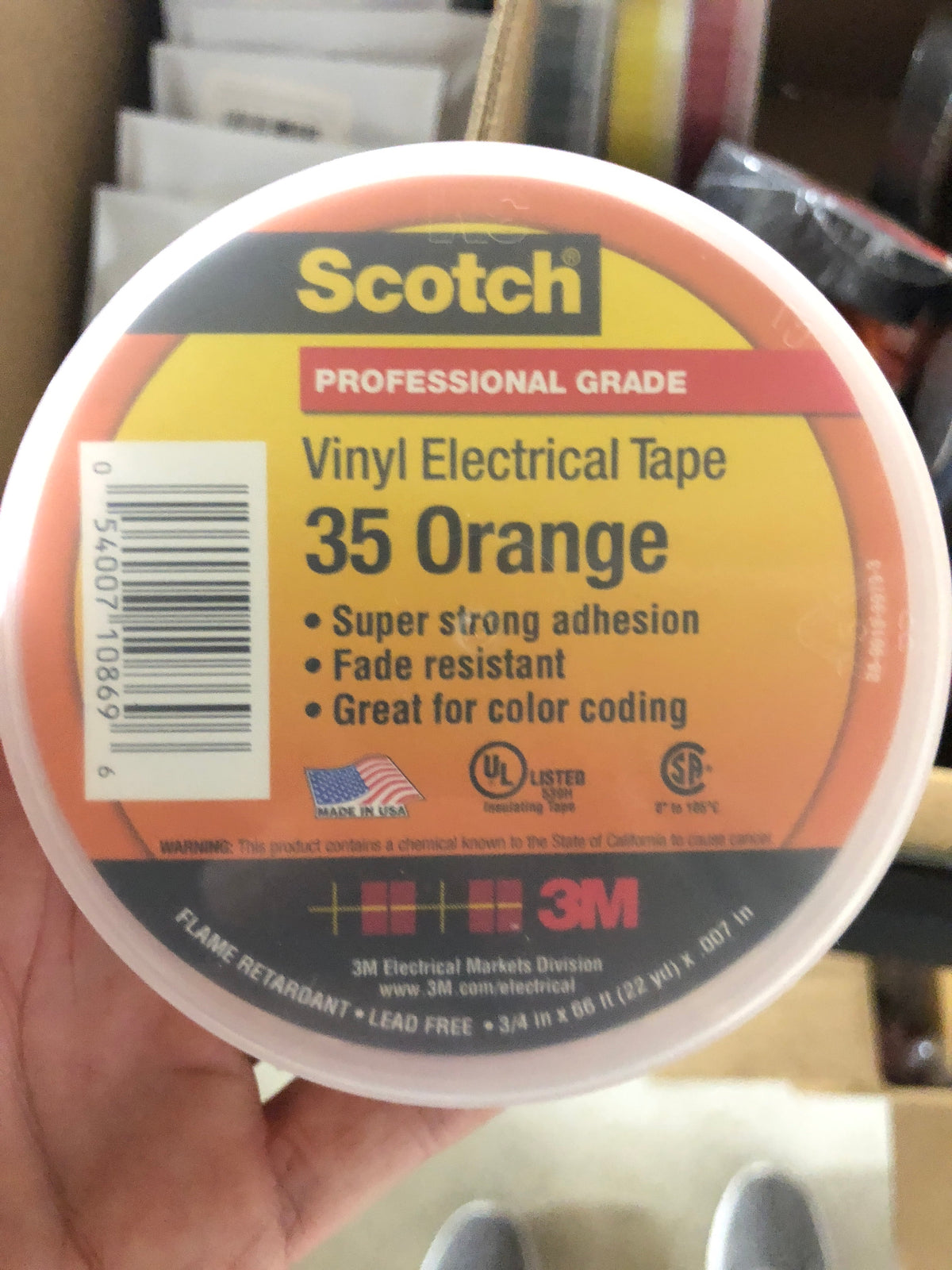 Electrical Tape Orange 105X 3/4" x 66' 3M / 425C -Modern Boat Sales & Service