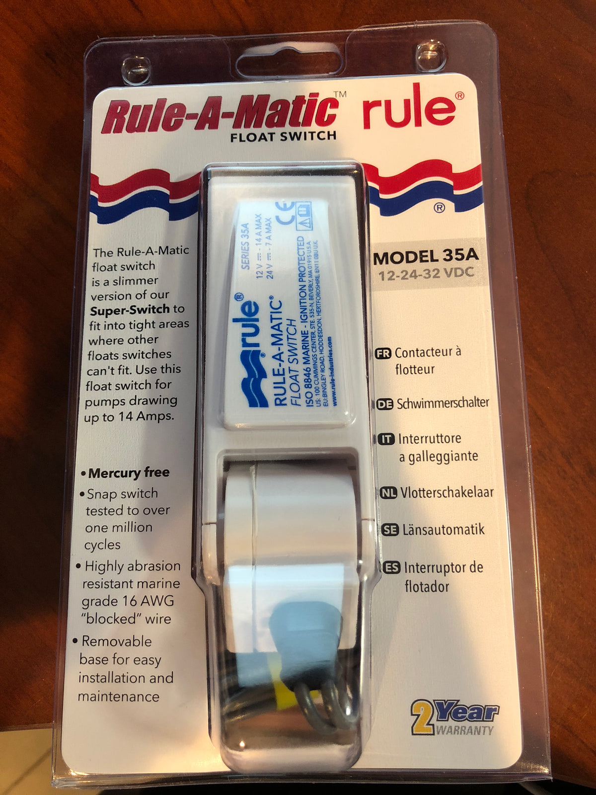 Rule-A-Matic 29-35A Float Switch / I2 -Modern Boat Sales & Service